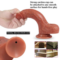 7.09in Realistic Flesh 7.09″ Soft Flexible Dildo Sex Toy For Adult