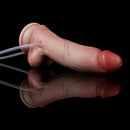 7.09in Realistic Inflatable Cumming Penis Female Masturbator Anal Dildo