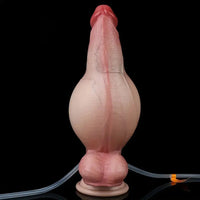 7.09in Realistic Inflatable Cumming Penis Female Masturbator Anal Dildo