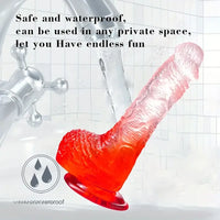 7.09in Realistic Jelly Male Dildo For G-spot Simulation With Suction Cup