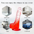 7.09in Realistic Jelly Male Dildo For G-spot Simulation With Suction Cup