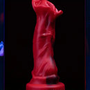 7.09in Realistic Liquid Silicone Fantasy Dildo With Big Mushroom Head