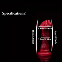 7.09in Realistic Liquid Silicone Fantasy Dildo With Big Mushroom Head