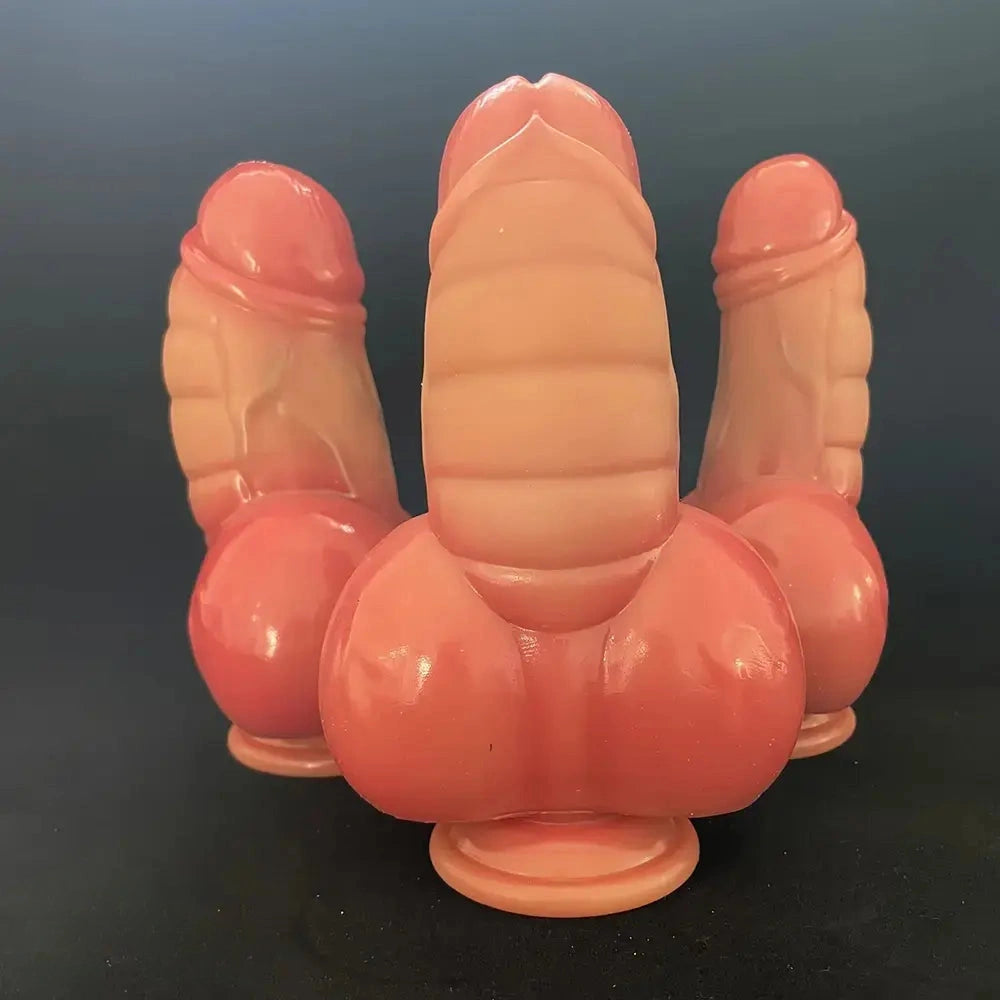 7.09in Realistic Suction Cup Male Thick Liquid Silicone Fantasy Anal Dildo