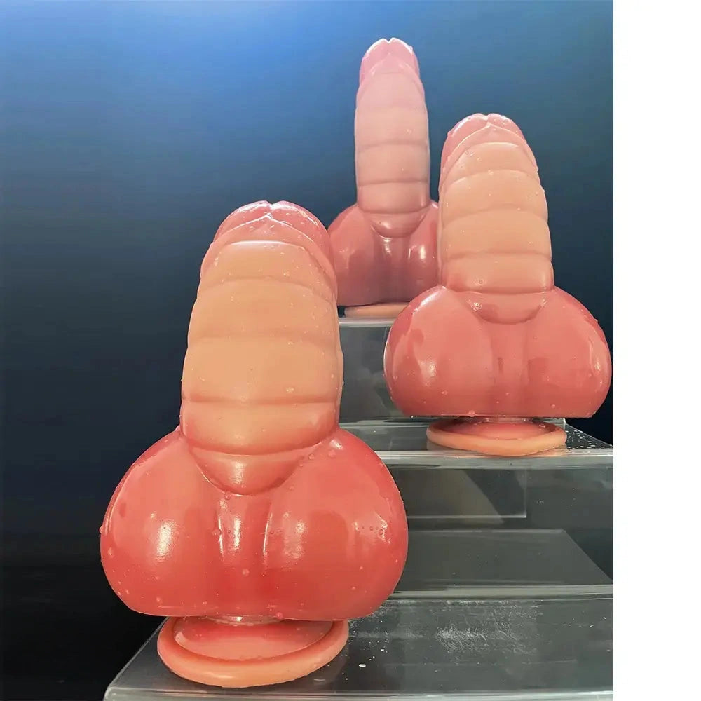7.09in Realistic Suction Cup Male Thick Liquid Silicone Fantasy Anal Dildo