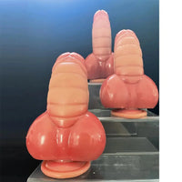 7.09in Realistic Suction Cup Male Thick Liquid Silicone Fantasy Anal Dildo