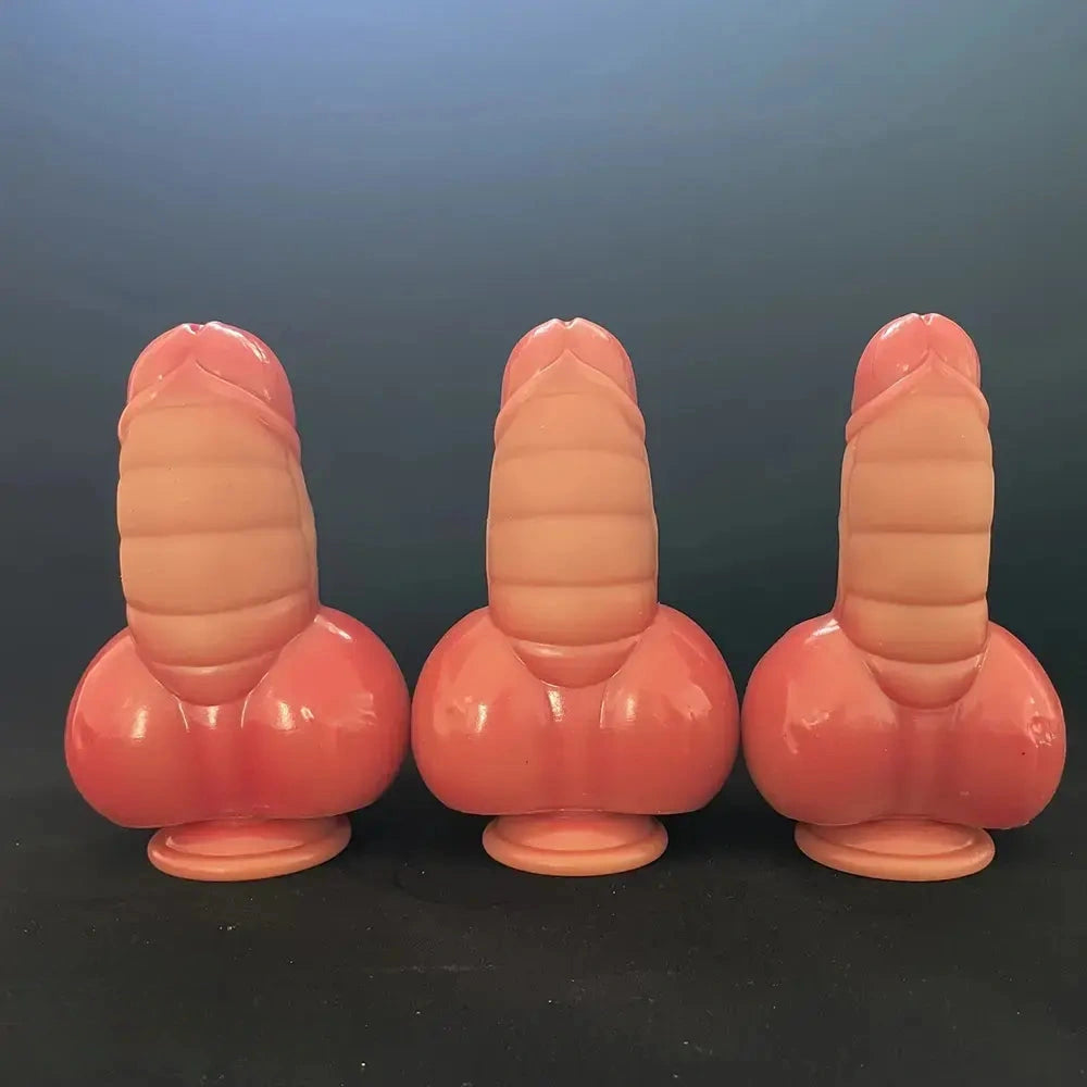7.09in Realistic Suction Cup Male Thick Liquid Silicone Fantasy Anal Dildo