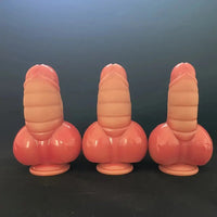 7.09in Realistic Suction Cup Male Thick Liquid Silicone Fantasy Anal Dildo