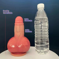 7.09in Realistic Suction Cup Male Thick Liquid Silicone Fantasy Anal Dildo