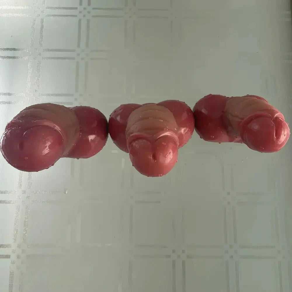 7.09in Realistic Suction Cup Male Thick Liquid Silicone Fantasy Anal Dildo