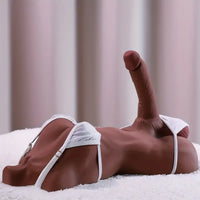 7.09in Realistic Transgender Love Doll Torso With Lifelike Silicone Dildo