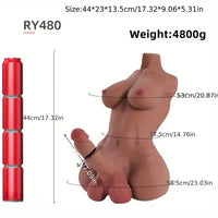 7.09in Realistic Transgender Love Doll Torso With Lifelike Silicone Dildo