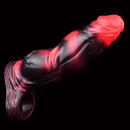 7.09in Silicone Cock Sleeve Knot Dildo Vibrating Hollow Cock Ring Sex Toy