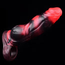 7.09in Silicone Cock Sleeve Knot Dildo Vibrating Hollow Cock Ring Sex Toy