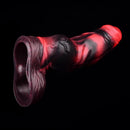 7.09in Silicone Cock Sleeve Knot Dildo Vibrating Hollow Cock Ring Sex Toy