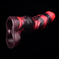 7.09in Silicone Cock Sleeve Knot Dildo Vibrating Hollow Cock Ring Sex Toy