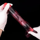 7.09in Silicone Cock Sleeve Knot Dildo Vibrating Hollow Cock Ring Sex Toy