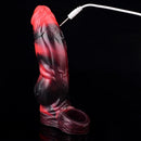 7.09in Silicone Cock Sleeve Knot Dildo Vibrating Hollow Cock Ring Sex Toy