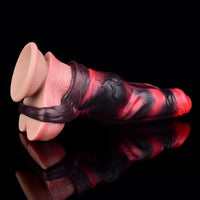 7.09in Silicone Cock Sleeve Knot Dildo Vibrating Hollow Cock Ring Sex Toy