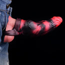 7.09in Silicone Cock Sleeve Knot Dildo Vibrating Hollow Cock Ring Sex Toy