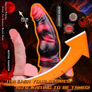 7.09in Silicone Cock Sleeve Knot Dildo Vibrating Hollow Cock Ring Sex Toy