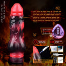 7.09in Silicone Cock Sleeve Knot Dildo Vibrating Hollow Cock Ring Sex Toy