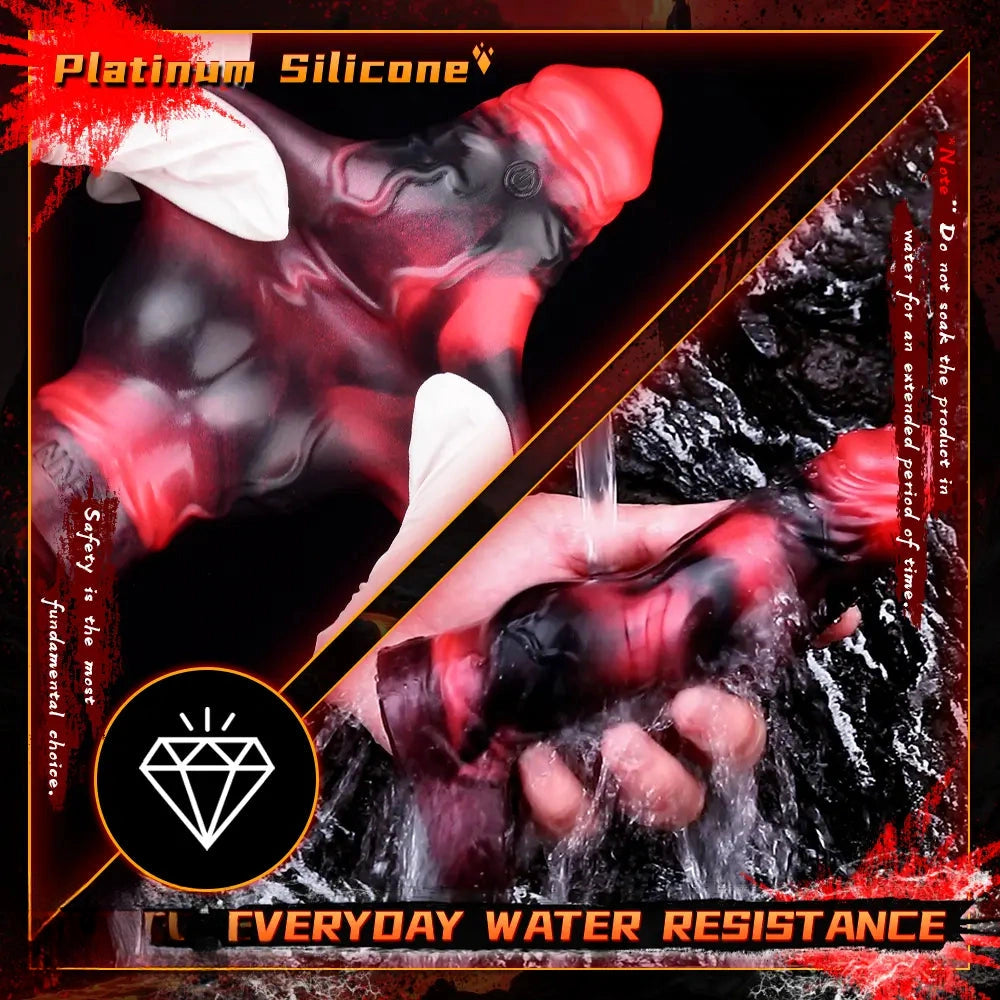 7.09in Silicone Cock Sleeve Knot Dildo Vibrating Hollow Cock Ring Sex Toy