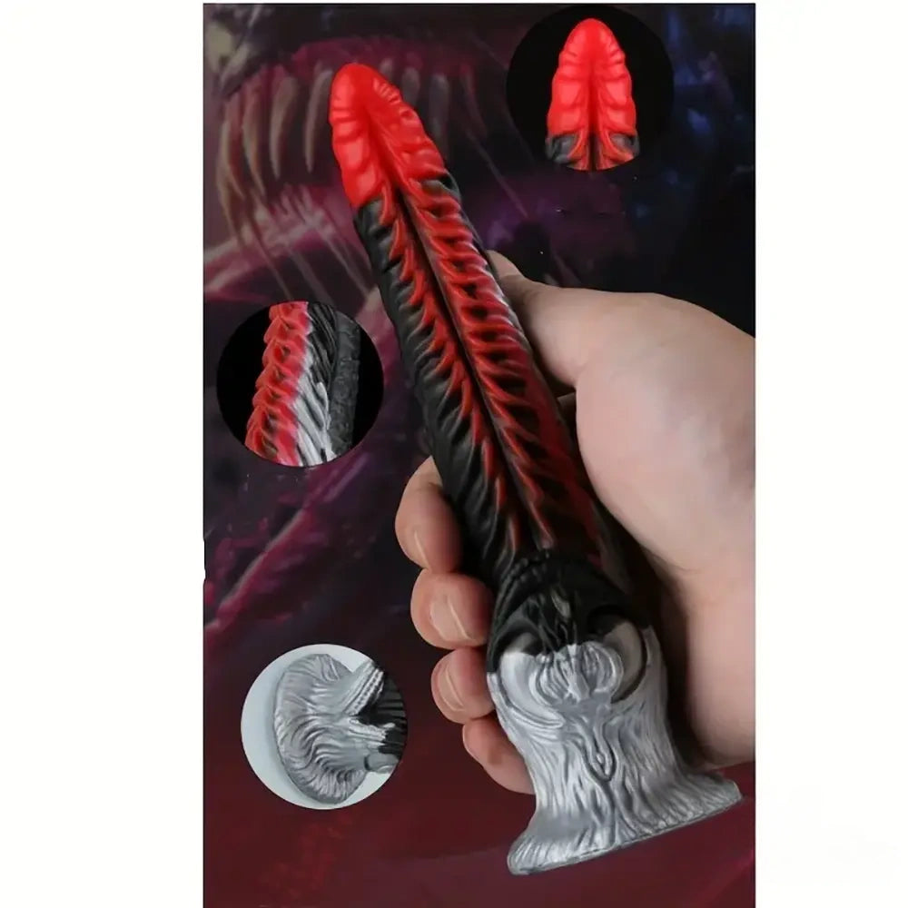 7.09in Silicone Flexible Monster Fantasy Dildo For Couples Lesbian