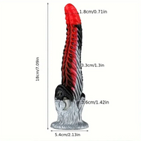 7.09in Silicone Flexible Monster Fantasy Dildo For Couples Lesbian