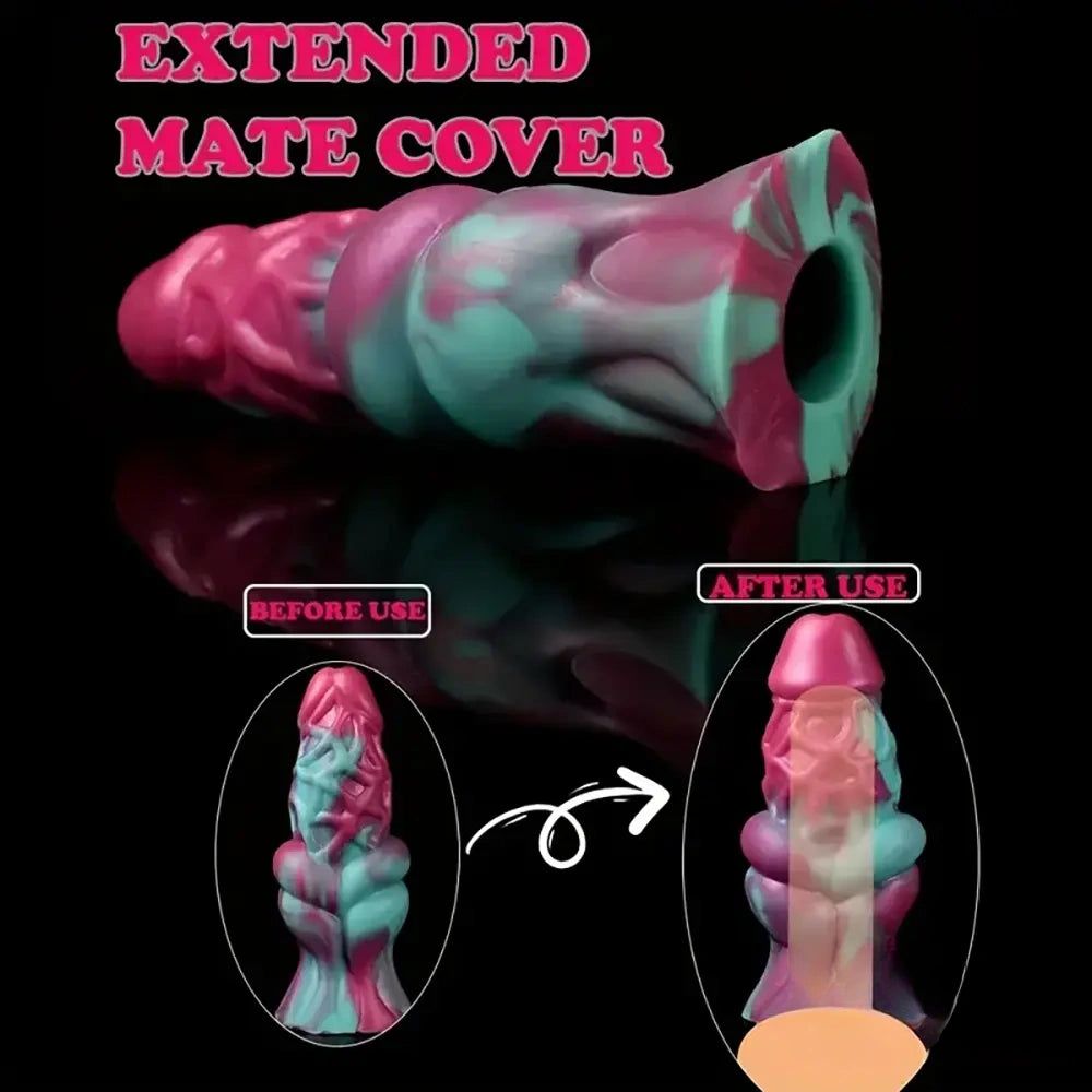 7.09in Silicone Soft Dildo Sleeve Penis Enlargement For Vaginal Sex Orgasm
