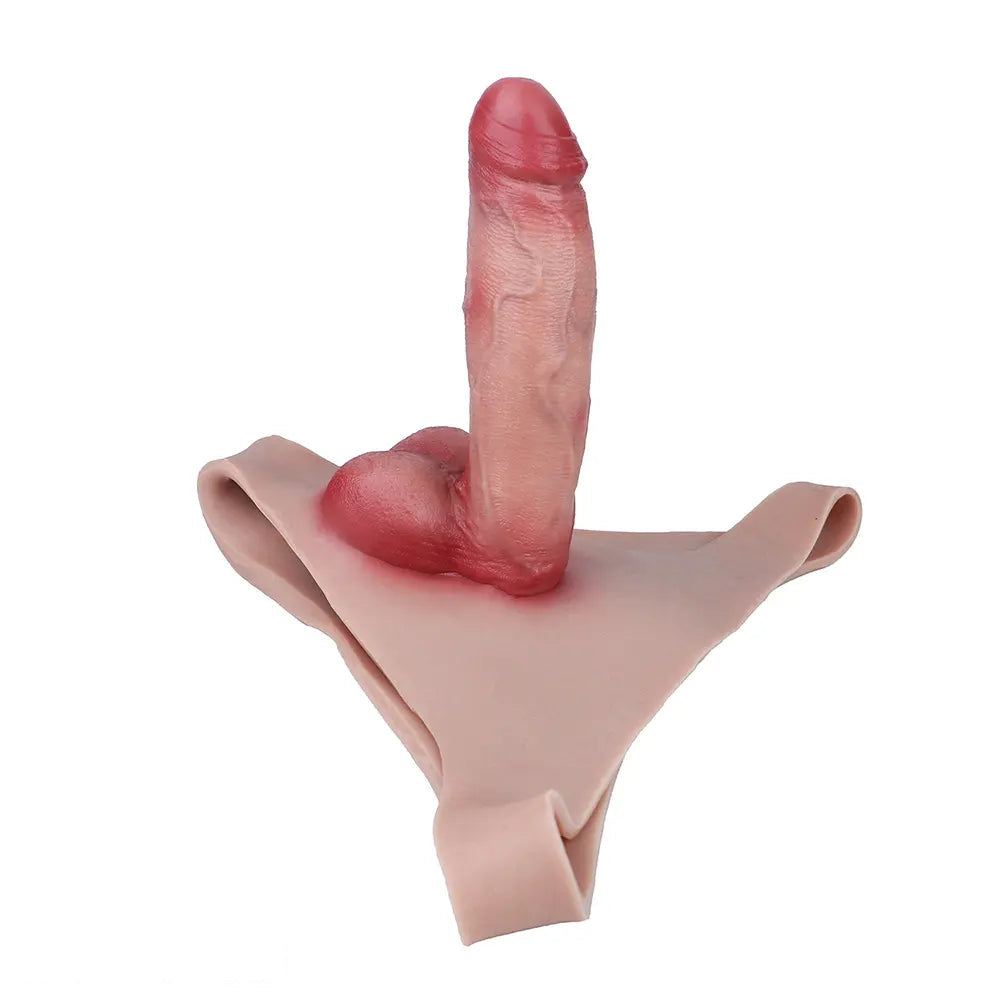 7.09in Strap on Dildo Pants Hollow Cock Sleeve For Women Men Sex