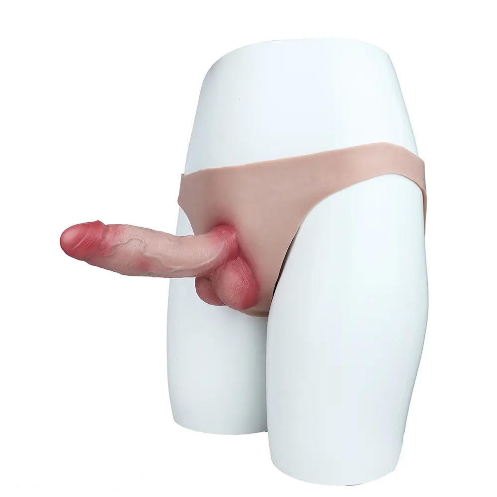7.09in Strap on Dildo Pants Hollow Cock Sleeve For Women Men Sex