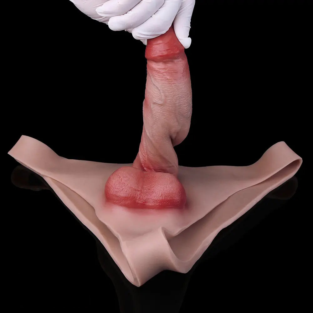 7.09in Strap on Dildo Pants Hollow Cock Sleeve For Women Men Sex