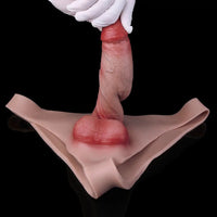 7.09in Strap on Dildo Pants Hollow Cock Sleeve For Women Men Sex