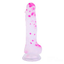 7.09in Trans Colors Jelly Erotic Soft Dildo Double Layer Female Sex Toy