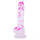 7.09in Trans Colors Jelly Erotic Soft Dildo Double Layer Female Sex Toy