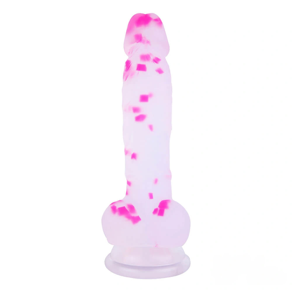 7.09in Trans Colors Jelly Erotic Soft Dildo Double Layer Female Sex Toy