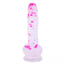 7.09in Trans Colors Jelly Erotic Soft Dildo Double Layer Female Sex Toy