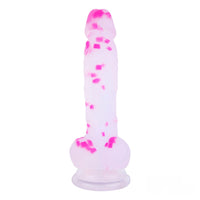 7.09in Trans Colors Jelly Erotic Soft Dildo Double Layer Female Sex Toy