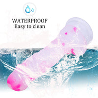 7.09in Trans Colors Jelly Erotic Soft Dildo Double Layer Female Sex Toy