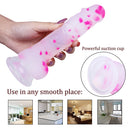 7.09in Trans Colors Jelly Erotic Soft Dildo Double Layer Female Sex Toy
