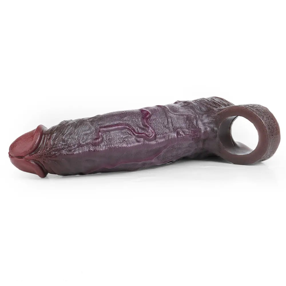 7.09in Ultra-soft Liquid Silicone Real Dildo Sleeve Reusable Penis Cover