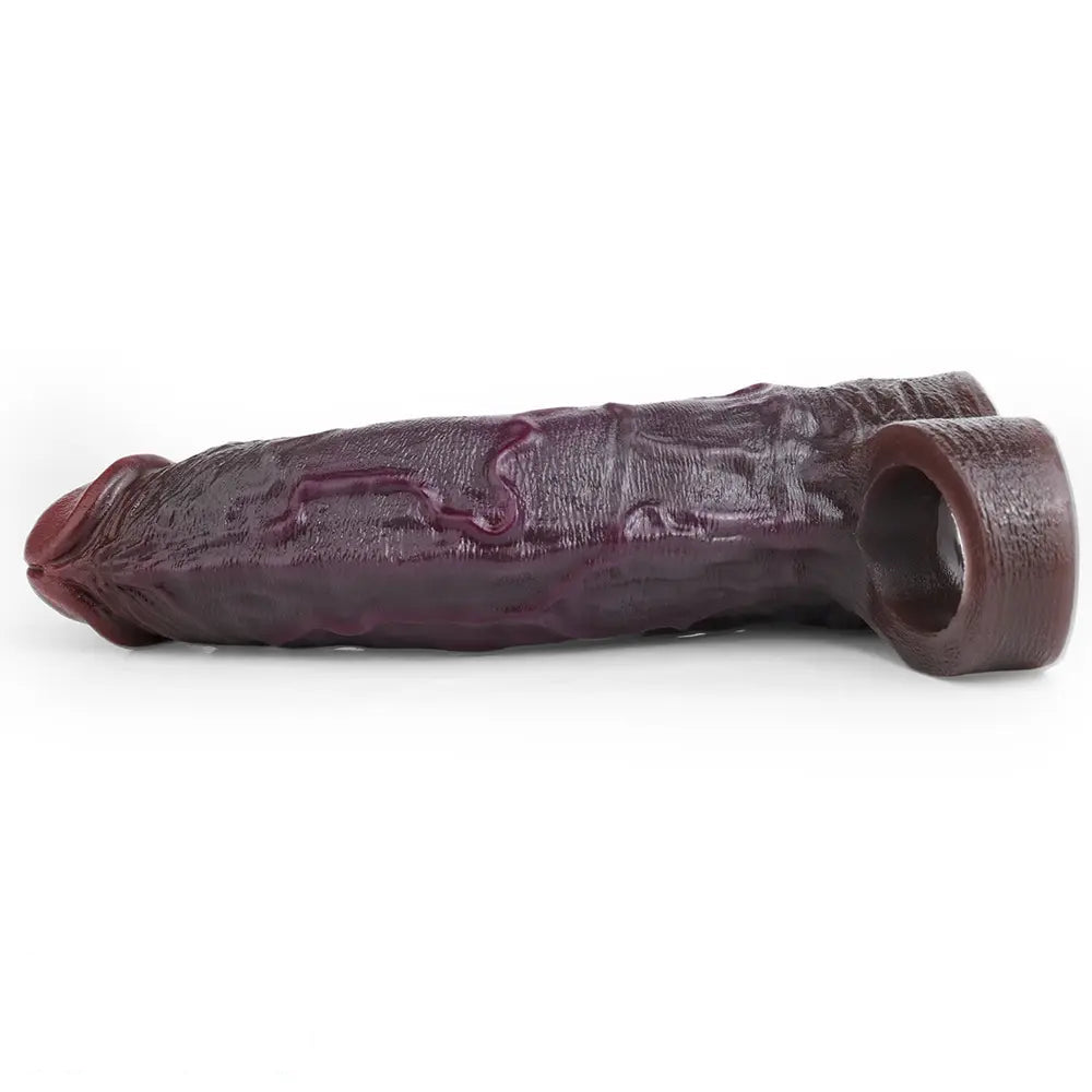 7.09in Ultra-soft Liquid Silicone Real Dildo Sleeve Reusable Penis Cover