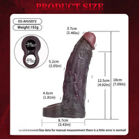 7.09in Ultra-soft Liquid Silicone Real Dildo Sleeve Reusable Penis Cover