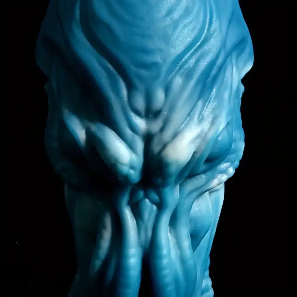 7.09in Unisex Soft Silicone Monster Alien Pattern Hands-Free Dildo
