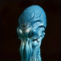 7.09in Unisex Soft Silicone Monster Alien Pattern Hands-Free Dildo