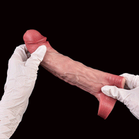 7.09in Vibrating Realistic Remote Silicone Hollow Dildo Sleeve Extender