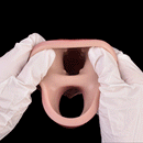 7.09in Vibrating Realistic Remote Silicone Hollow Dildo Sleeve Extender