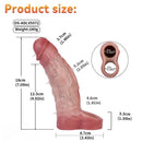 7.09in Vibrating Realistic Remote Silicone Hollow Dildo Sleeve Extender