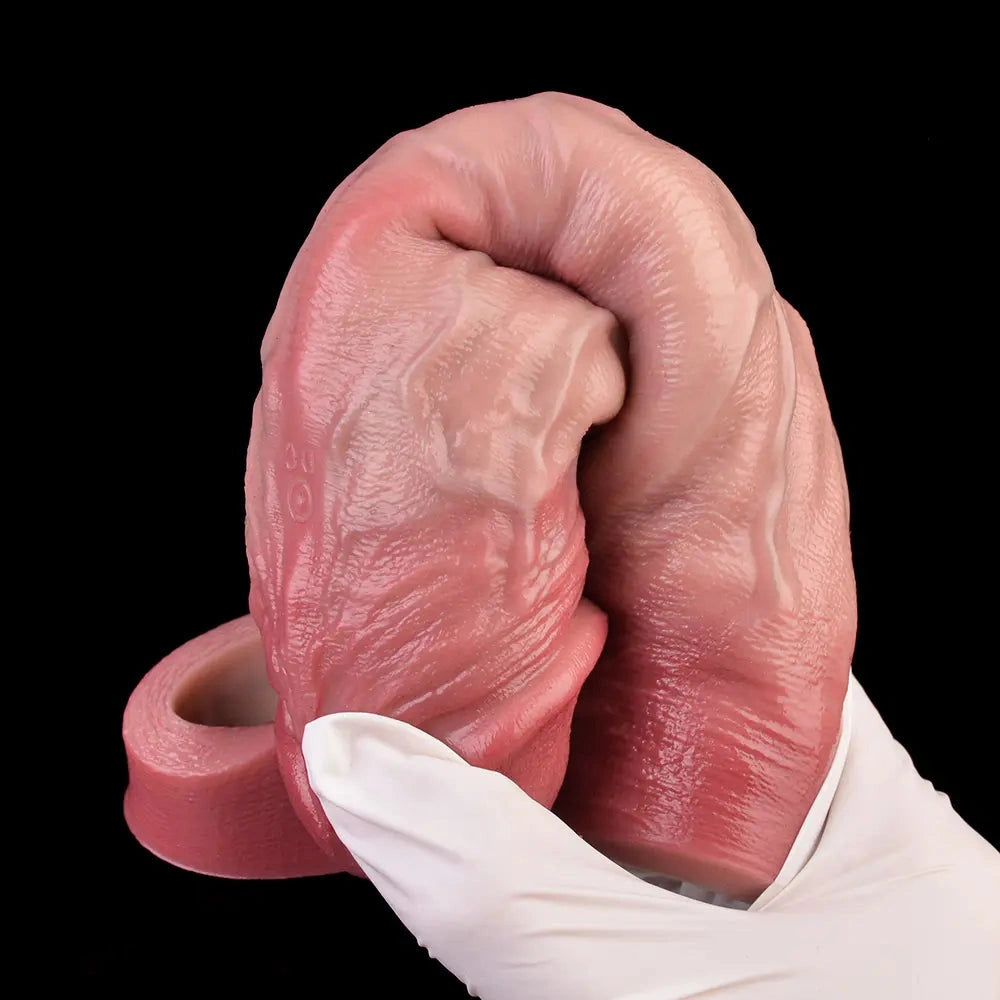 7.09in Vibrating Realistic Remote Silicone Hollow Dildo Sleeve Extender